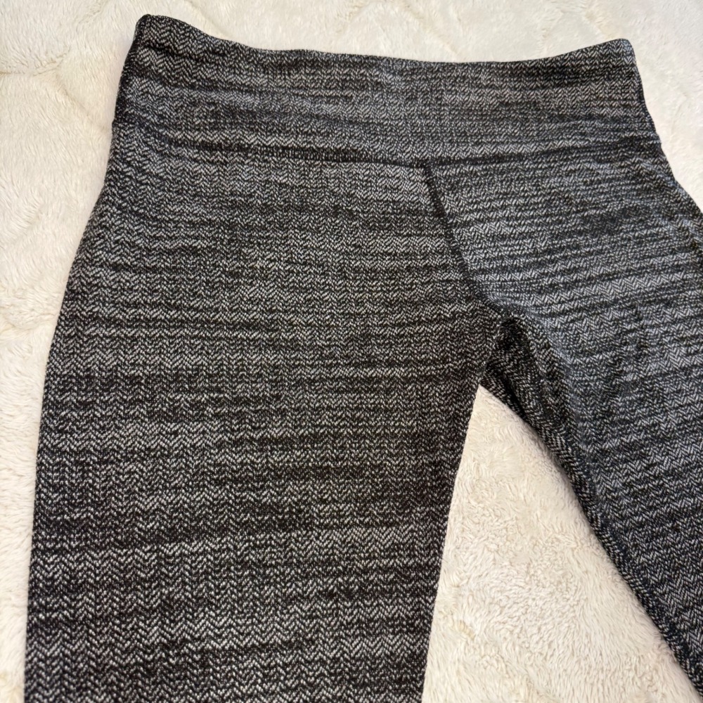 Koral Women XL Textured Herringbone Leggings Black Gray High Rise Gorpcore Yoga